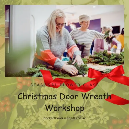 Best Christmas Wreath Workshop Liverpool 2024 - at Booker Flowers and Gifts